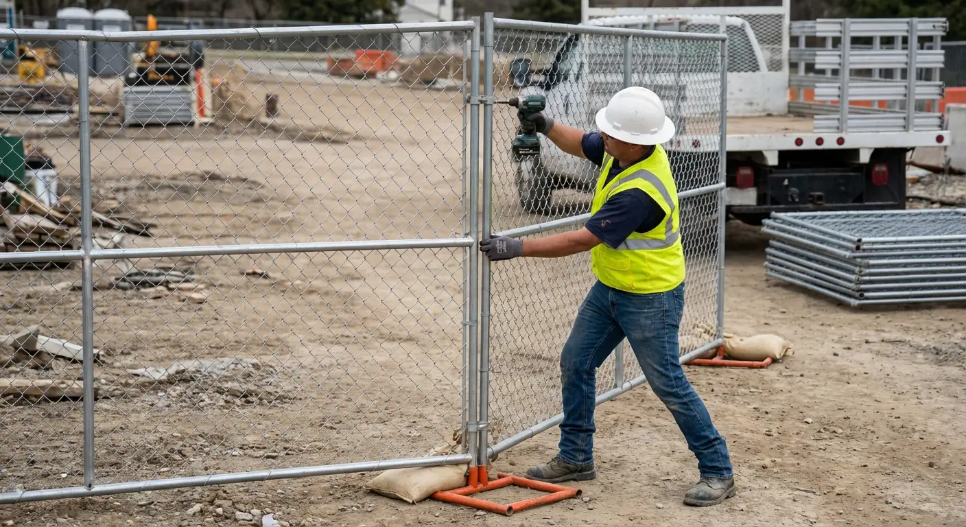 Modular fence reconfiguration system in action in Greenwood, IN