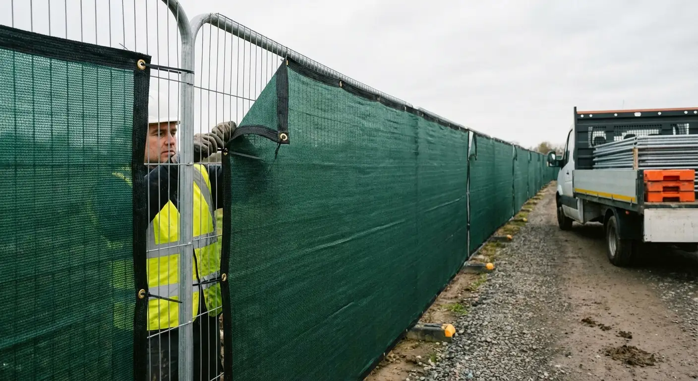 High security temporary fencing perimeter in Greenwood, IN