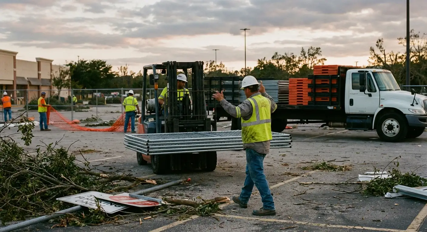 Emergency fencing deployment in Greenwood, IN