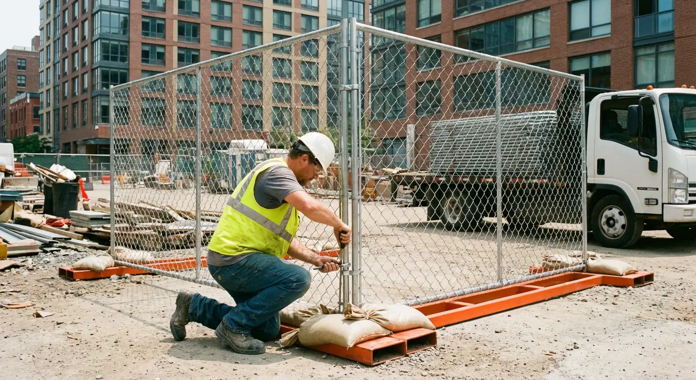 Temporary fence rental services in North Greenwood