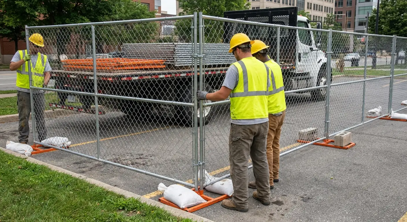 Temporary fencing solutions meeting Greenwood requirements