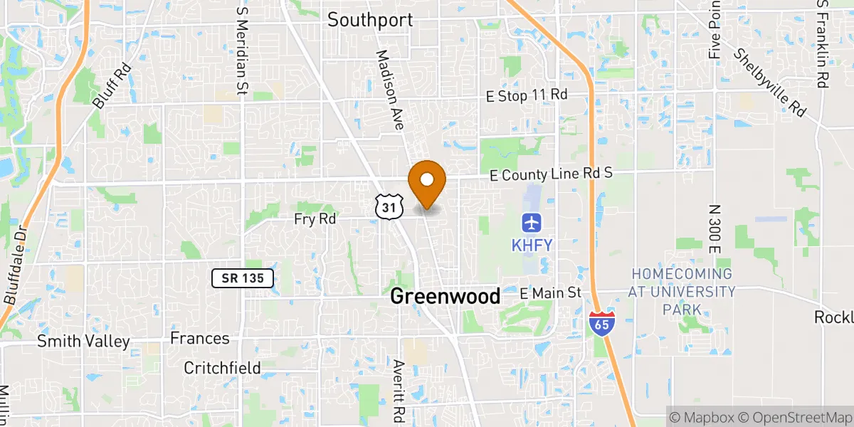 Forest Park neighborhood map in Greenwood, IN