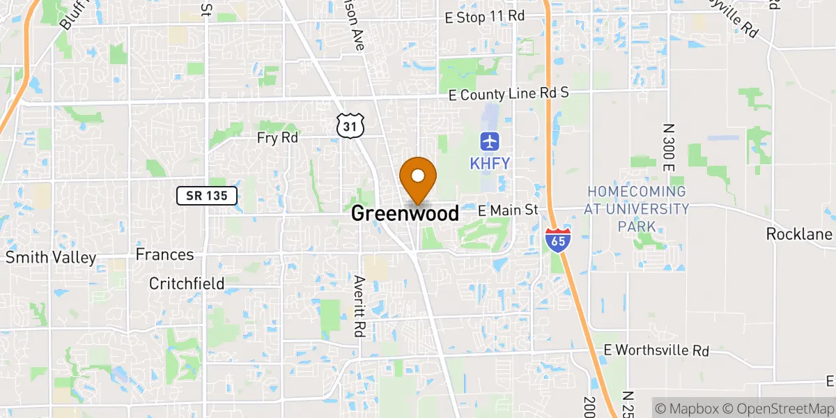 Old Town Greenwood neighborhood map in Greenwood, IN