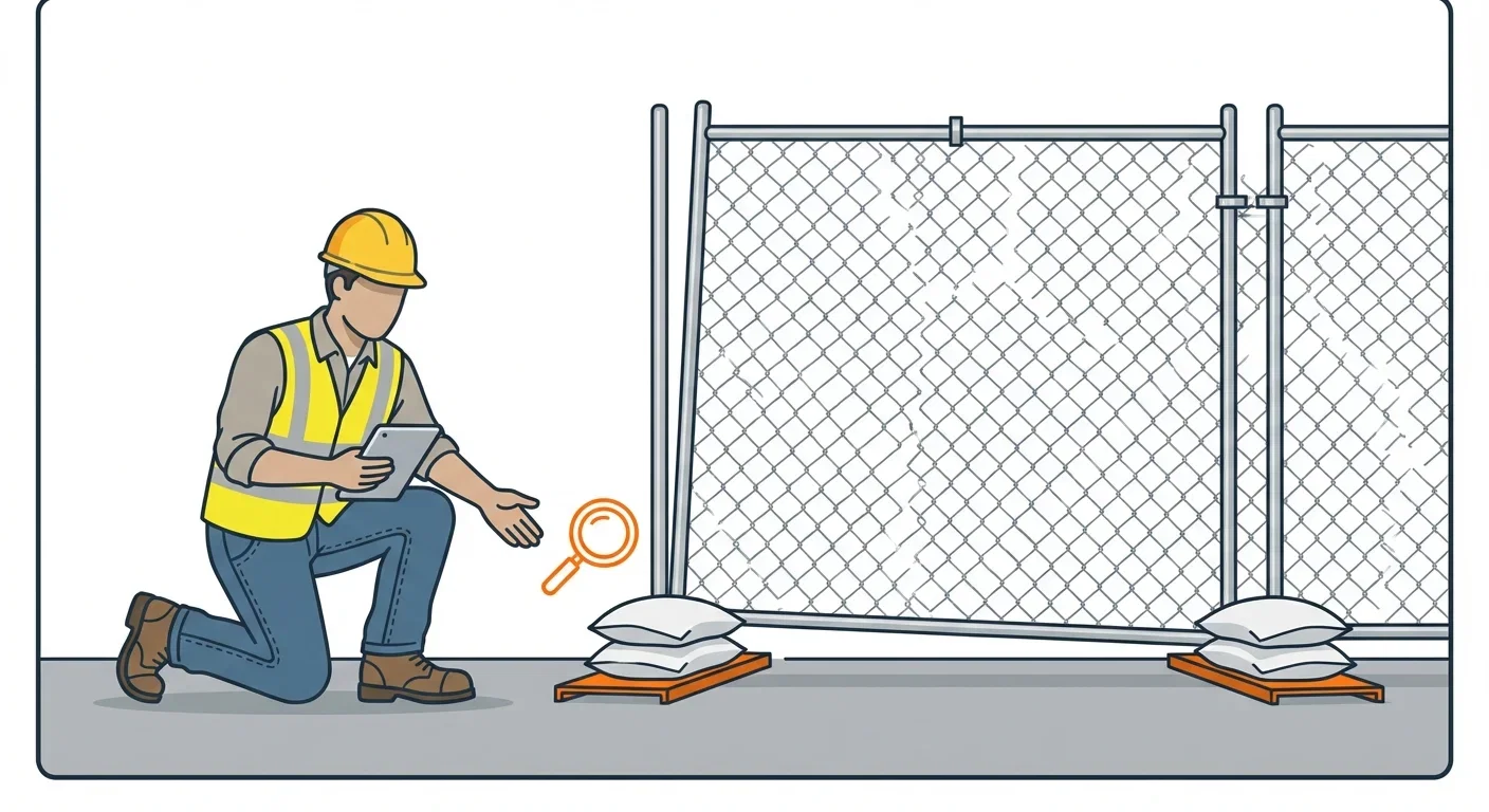 Diagram showing causes of temporary fence instability in Greenwood, IN