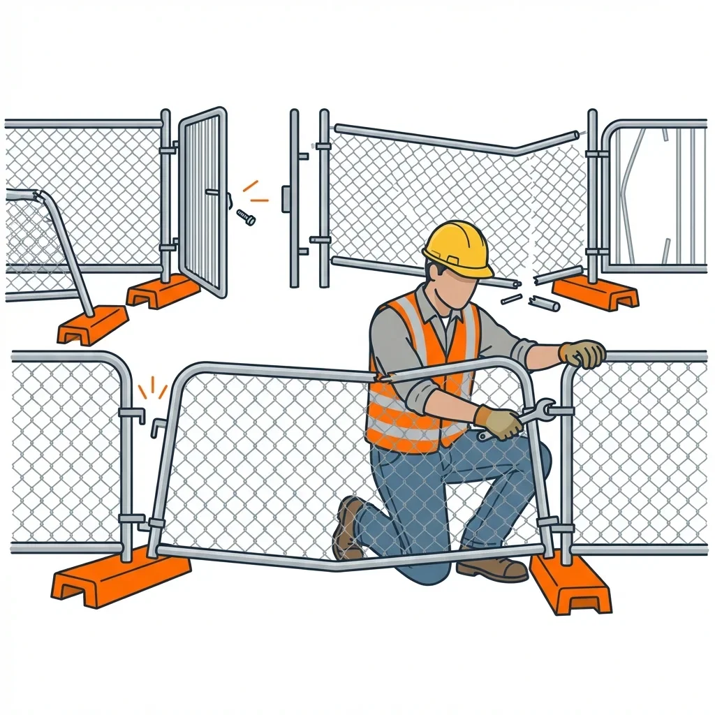 Diagram showing crowd control failure points and safety zones in Greenwood, IN